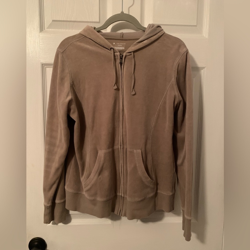 Tek Gear Lightweight Fleece Velvet Zip Up Jacket - Size Large